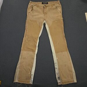 Valabasas Jeans Mens 38 Stacked Alpha Cahi Carpenter Canvas Stretch Distressed